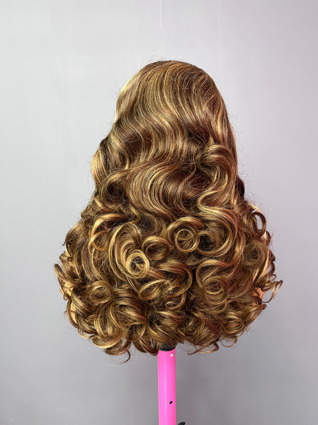 Color Lace Wig 13X4 Transparent Lace Bouncy Curly Lace Frontal Wig