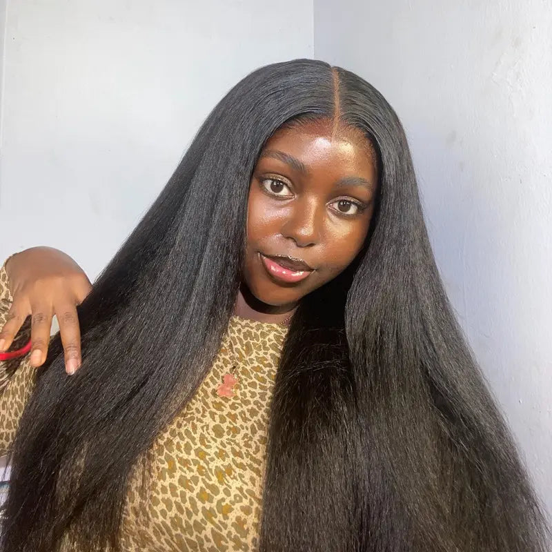 13x4 Kinky Straight Glueless Lace Wig | HD Lace & Transparent Lace | 200% & 250% Density | Boruihair 100% Human Hair