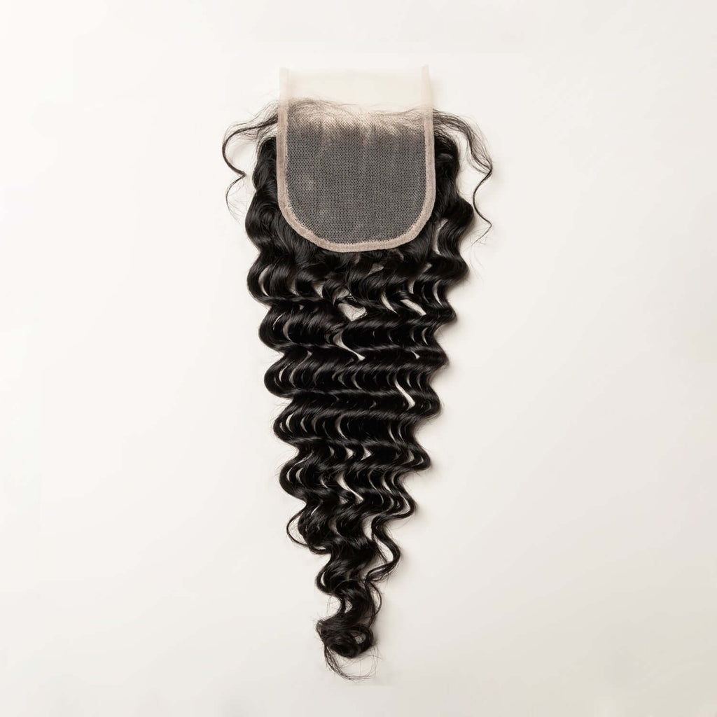 Deep Wave Lace 4x4 & 5x5 Closures | 12–22"| 100% Human Hair | Transparent & HD Lace | Boruihair