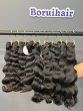 3PCS Indian wavy Top Raw Hair Bundles | 12–40 Inch | Boruihair | 100% Human Hair