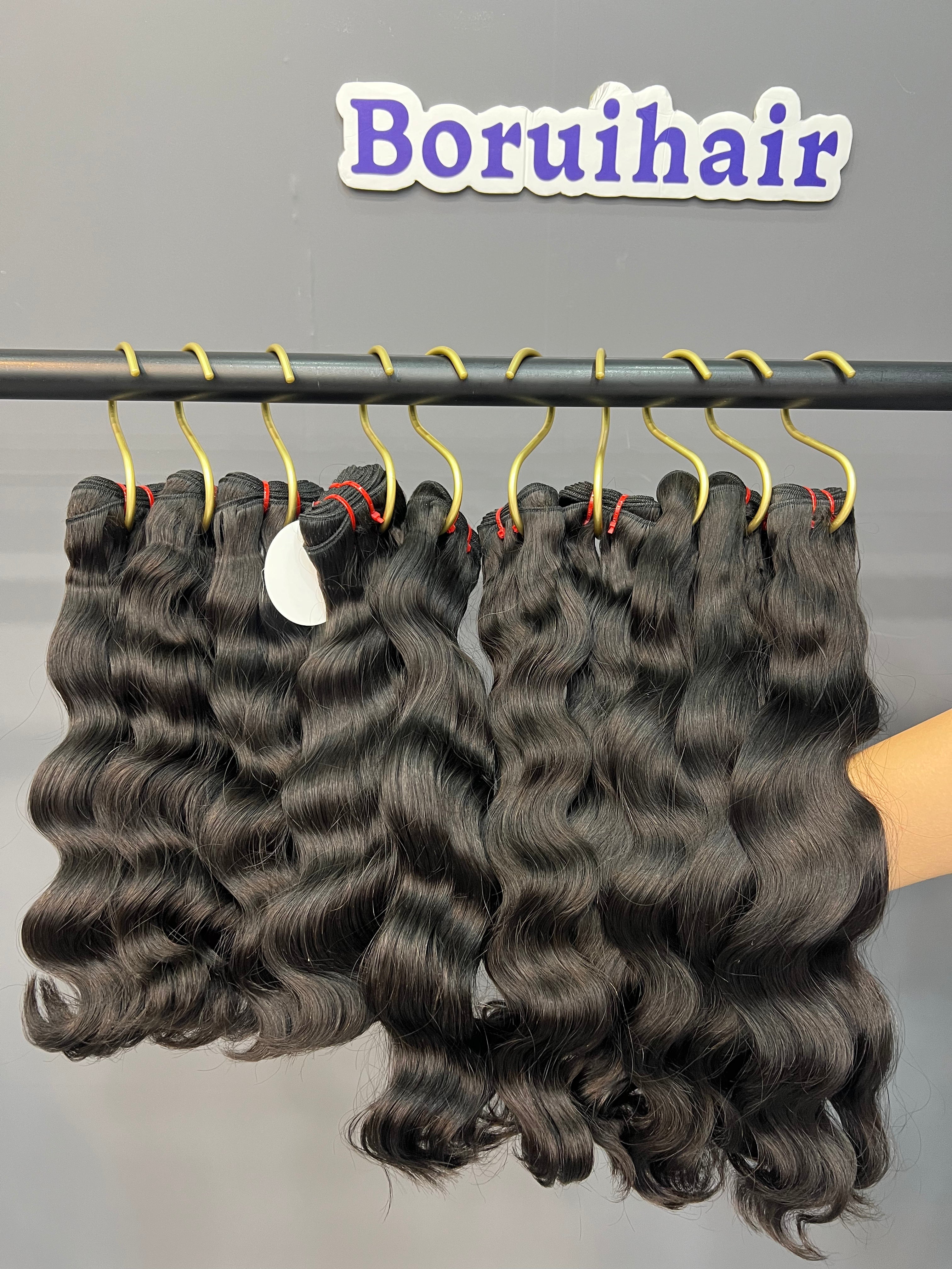 3PCS Indian wavy Top Raw Hair Bundles | 12–30 Inch | Boruihair | 100% Human Hair