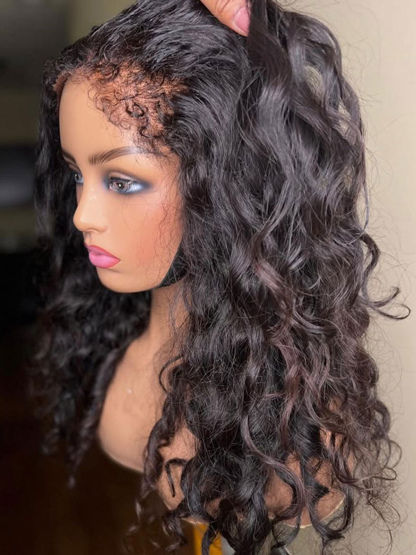 4C Edges Baby Hair Lace Wig | 13x4 & 13x6 HD Lace Frontal Wig| Natural Hairline Water Wave Wig