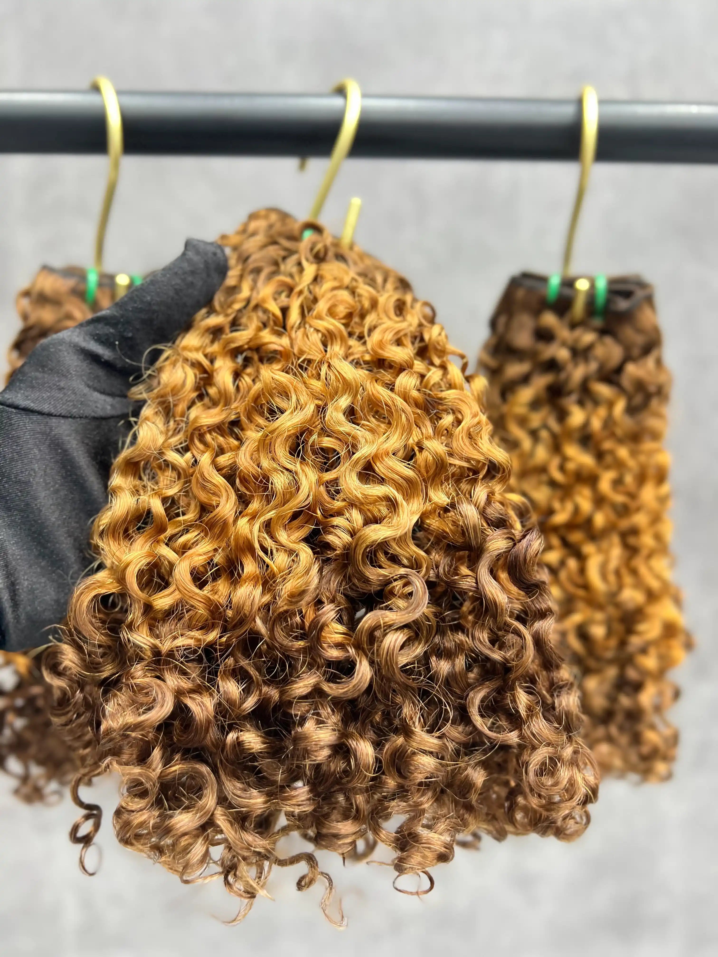 3PCS Super Double Drawn Color T4/27 Pixie Curly Hair Bundles | 12–30 Inch |  Boruihair | 100% Human Hair