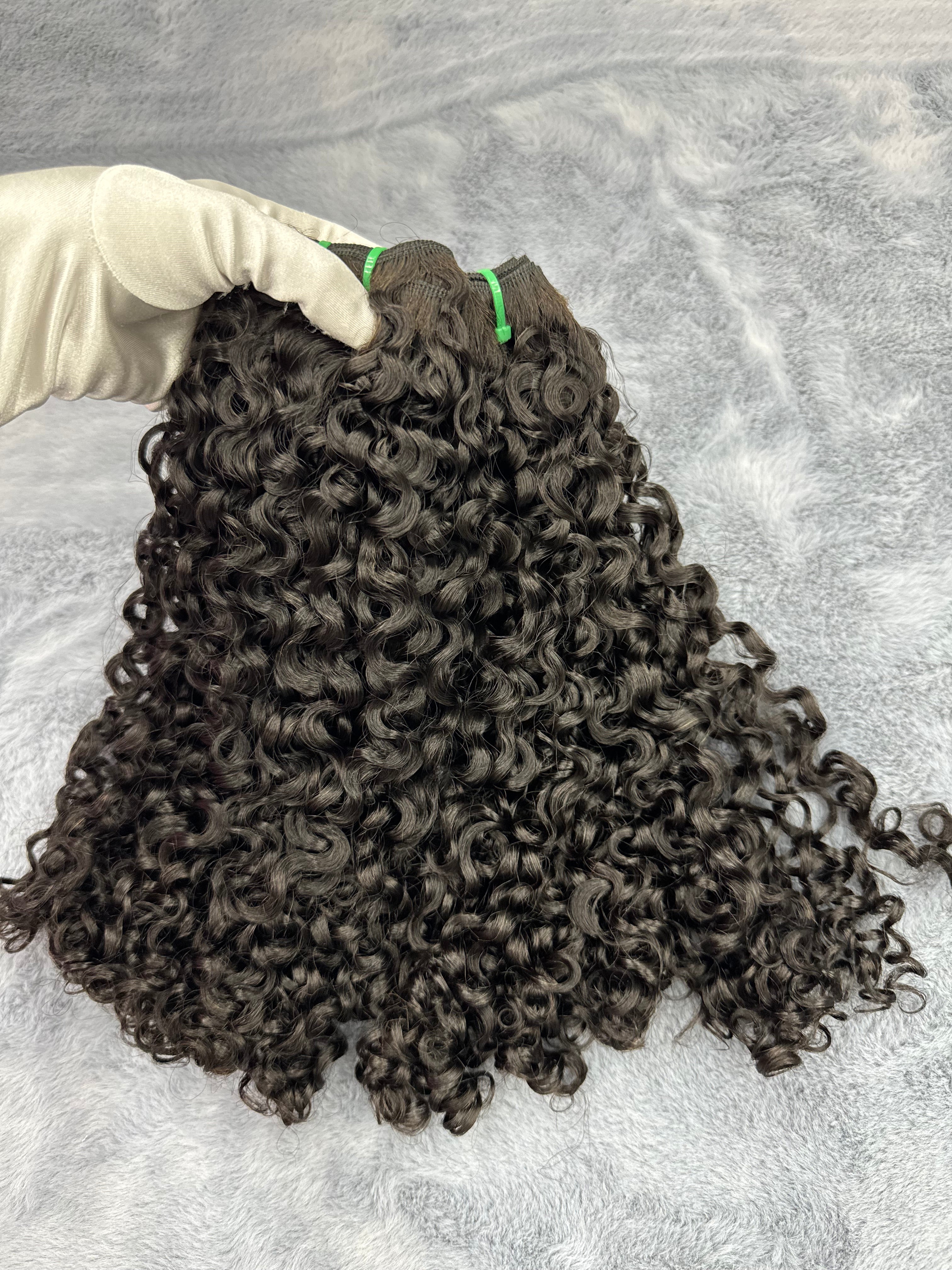 3PCS Super Double Drawn  Pixie Curly Vietnamese Hair Bundles | 12–30 Inch |  Boruihair | 100% Human Hair