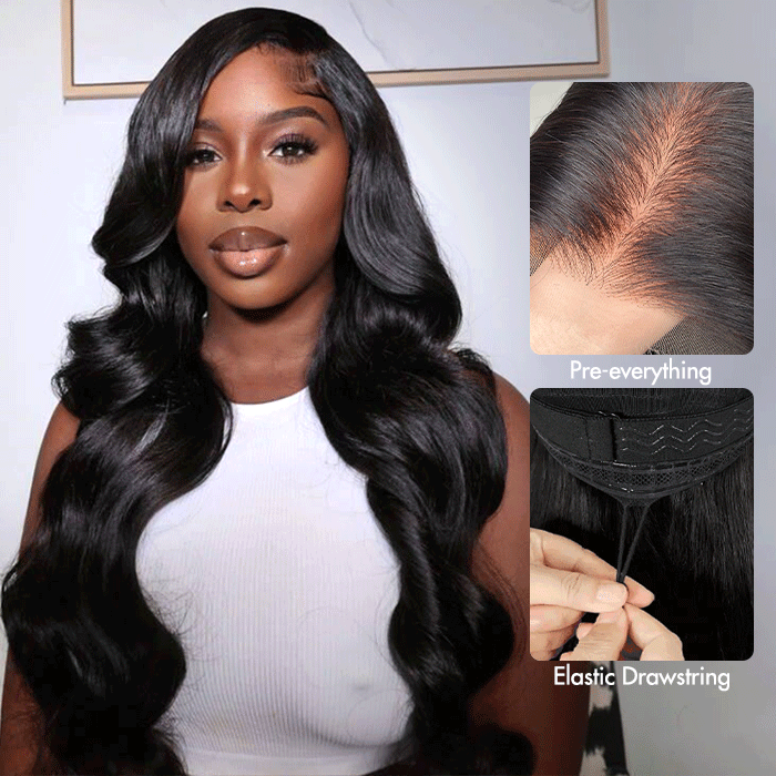 Pre Bleached Knots 13x6 Wavy Glueless Lace Wig | HD Lace & Transparent Lace | 200% & 250% Density | Boruihair 100% Human Hair