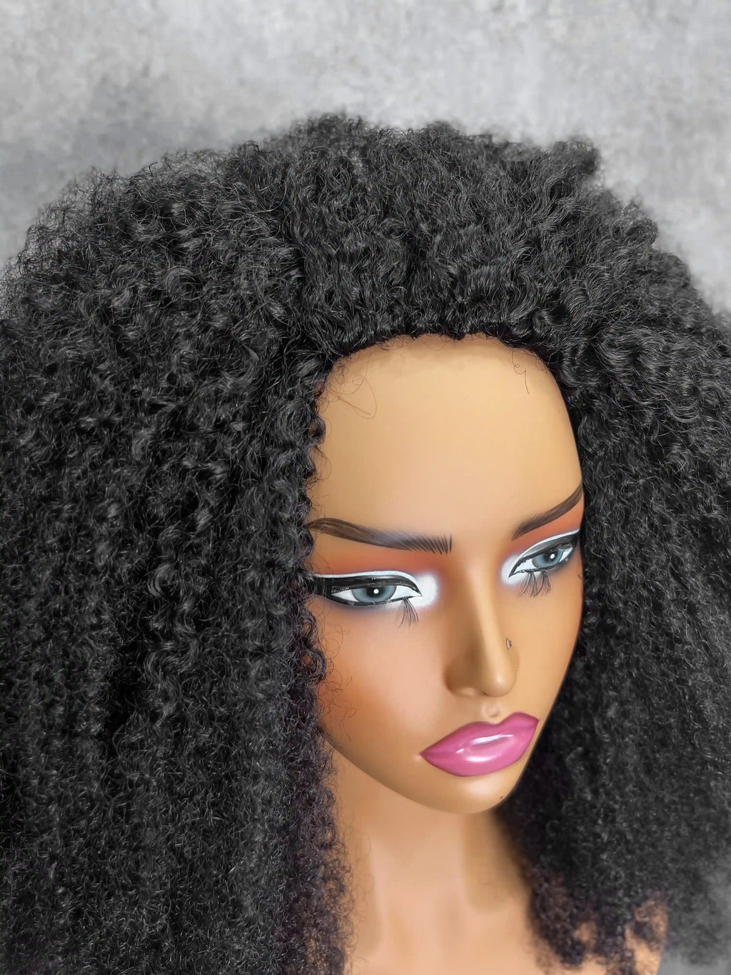 Afro Kinky  Curly | Virgin Hair | Wear & Go Half Wig | 3 In 1 Wig No Glue Half Wig | 100% Human Hair