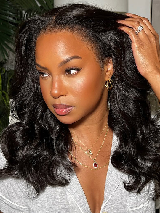 4C Edges Baby Hair Lace Wig | 13x4 & 13x6 HD Lace Frontal Wig| Natural Hairline Body Wave Wig