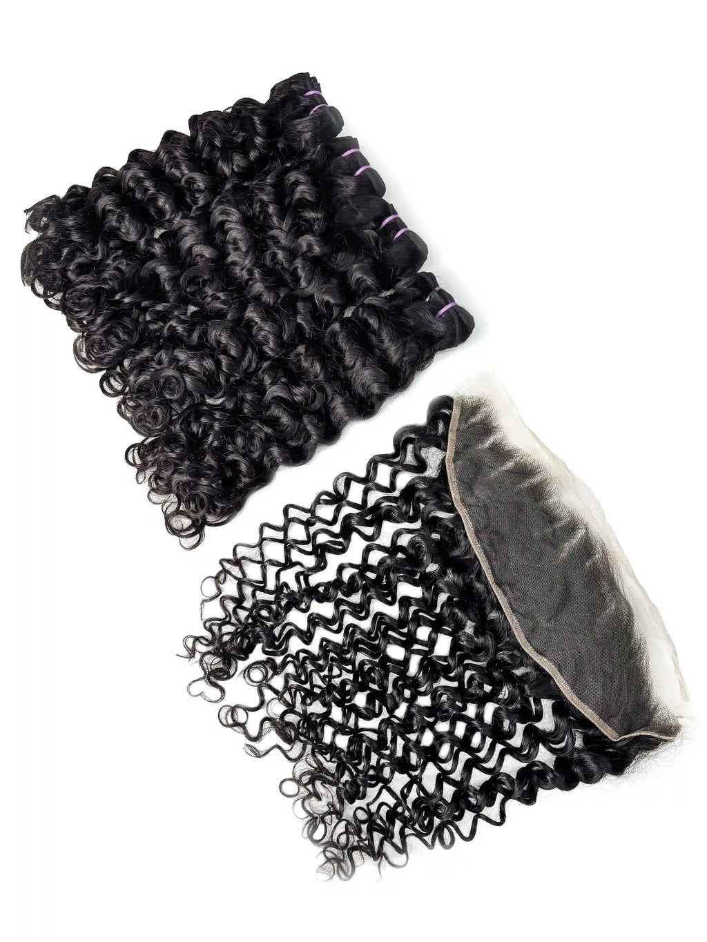 Water Wave 4PCS Bundles & 1PC 13x4 Lace Frontal | Transparent & HD Lace | 100% Human Hair | Top Virgin Hair