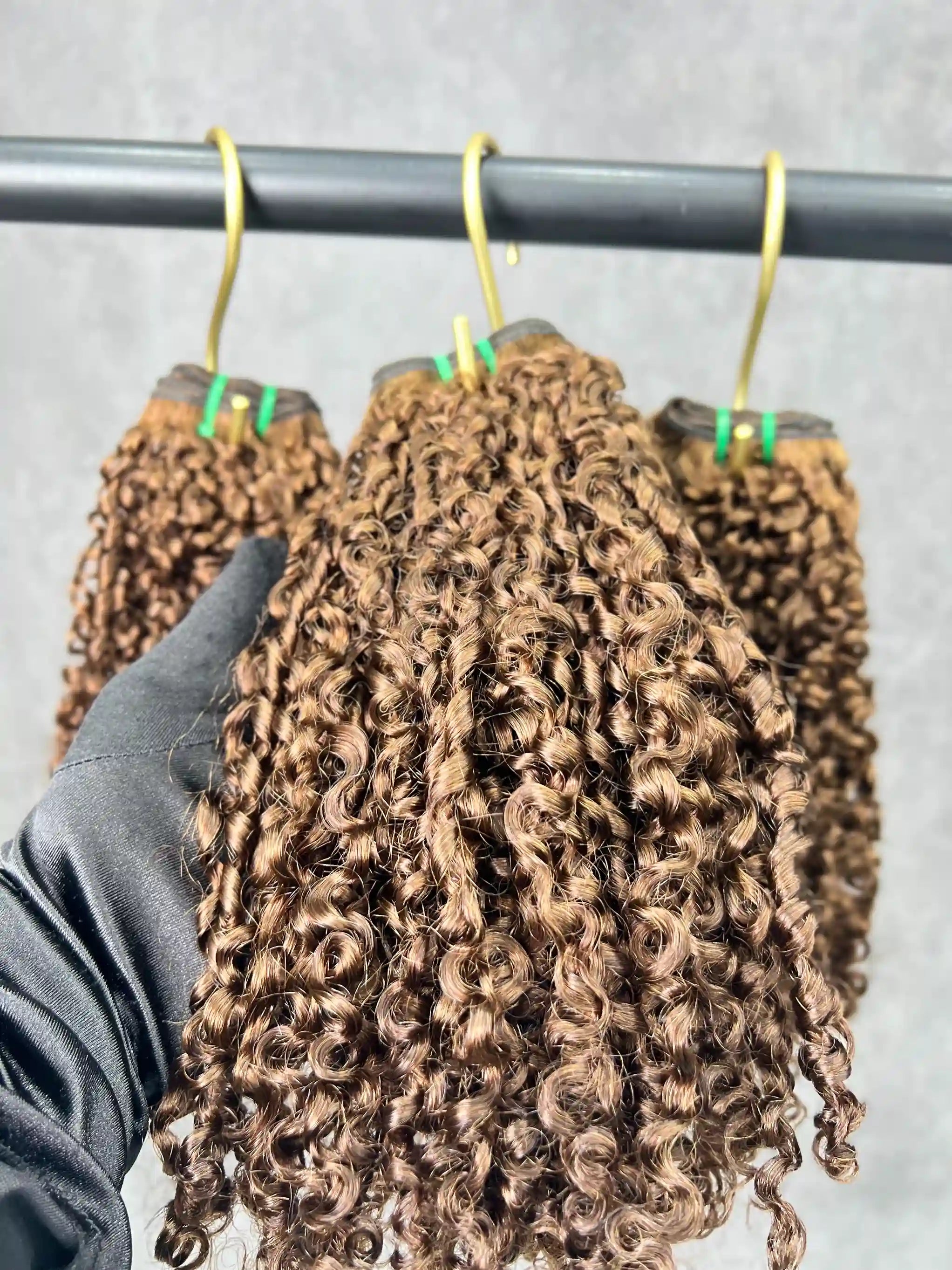 3PCS Super Double Drawn Color #4 Pixie Curly Hair Bundles | 12–30 Inch |  Boruihair | 100% Human Hair