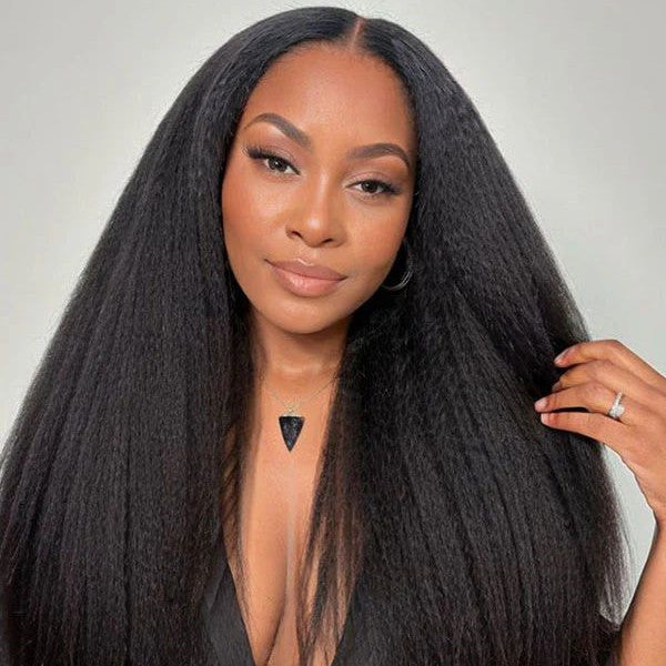 13x4 Kinky Straight Glueless Lace Wig Mesh Dome Cap| HD Lace & Transparent Lace | 200% & 250% Density | Boruihair 100% Human Hair