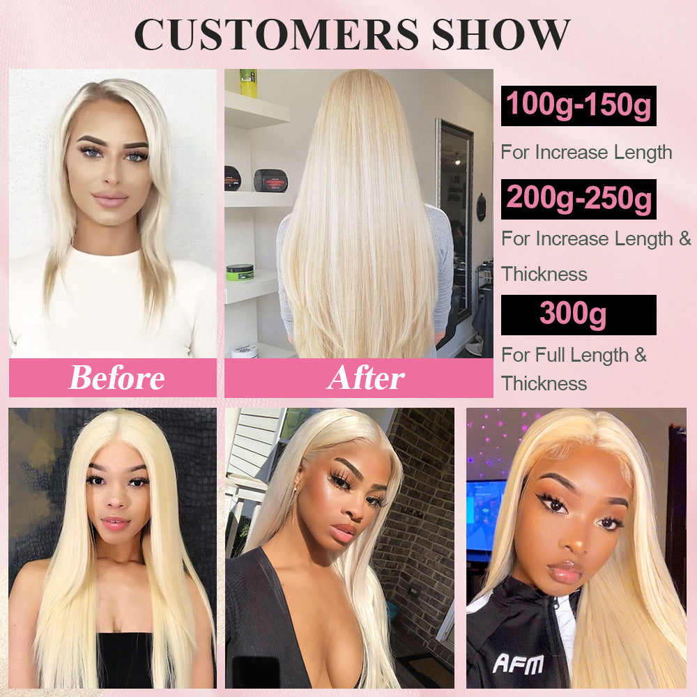 #613 Blonde Tape in Hair  Extensions 20pcs 50g/pack Seamless Skin Weft Hair | 100% Human Hair | BORUIHAIR