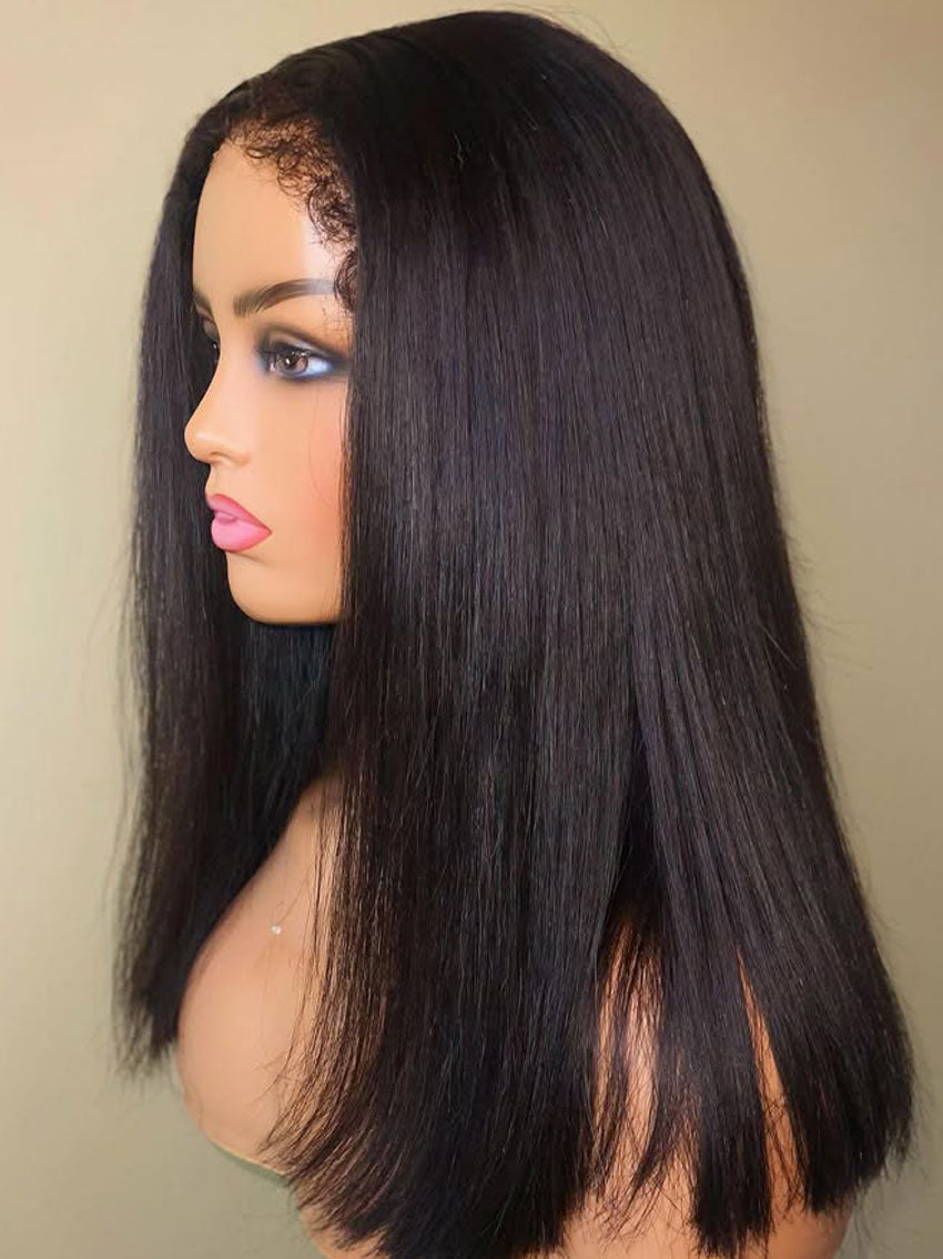 4C Edges Baby Hair Lace Wig | 13x4 & 13x6 HD Lace Frontal Wig| Natural Hairline Straight Wig