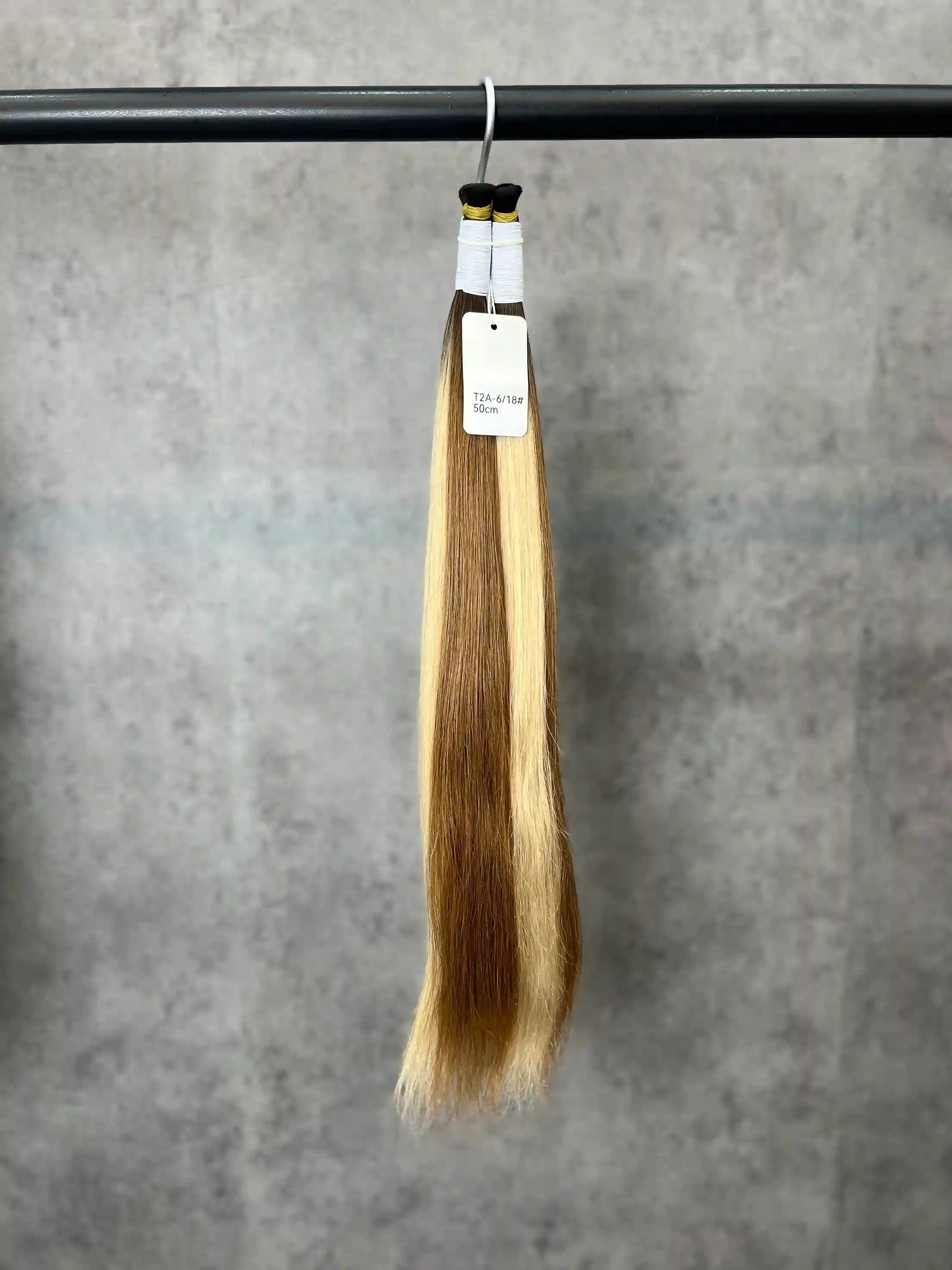 20-26 Inch T-Shaped Straight Hair With Four Strands With Double Gradient color Ends Human Hair Extensions And Braids | No Weft | 100% Human Hair