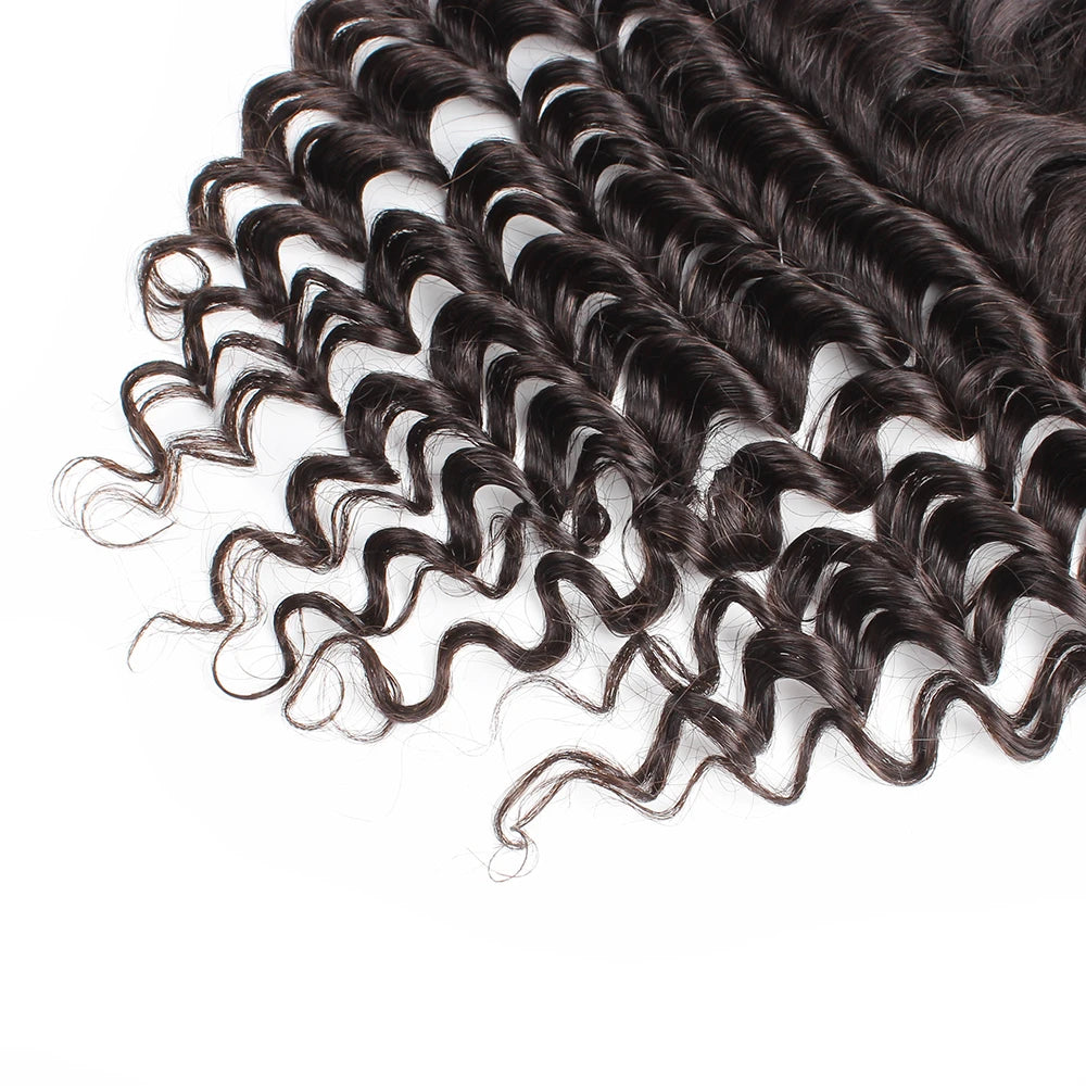 Deep Wave Lace 4x4 & 5x5 Closures | 12–22"| 100% Human Hair | Transparent & HD Lace | Boruihair