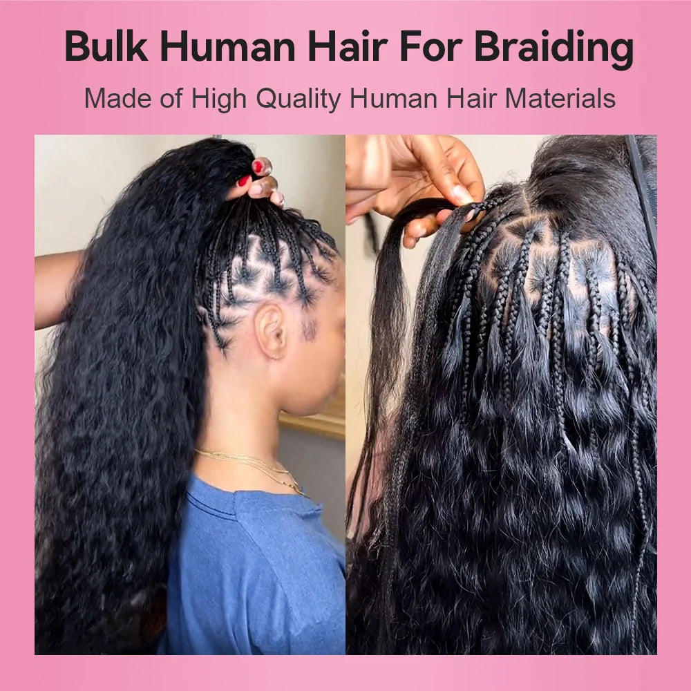 #1 Wave And Wet Bulk Human Hair For Boho Braids BORUIHAIR