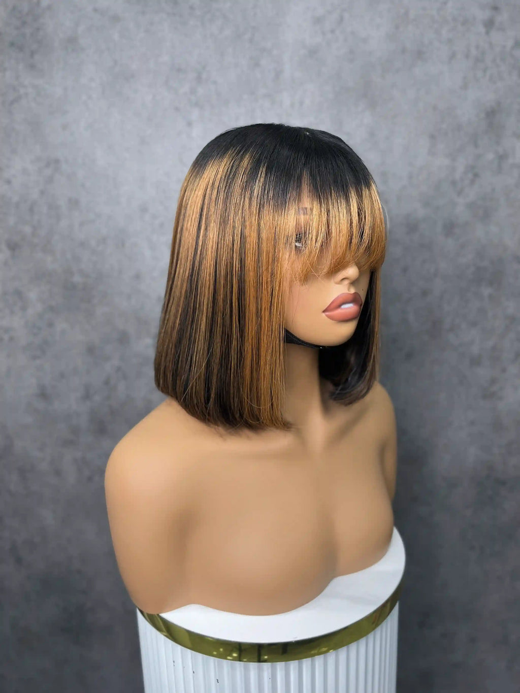 2x6 Lace Bob Human Hair Wig With Bangs Vietnamese Lace Straight Colorful Wig| 2x6 Transparent Closure | 100% Human Hair | Boruihair