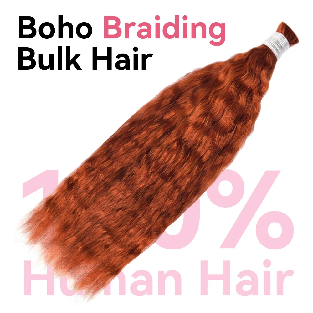 #350 Wave And Wet Boho Hot Braids Bulk Human Hair BORUIHAIR