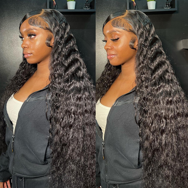 Water Wave 3PCS Bundles & 1PC 13x6 Lace Frontal | Transparent & HD Lace | 100% Human Hair | Top Virgin Hair