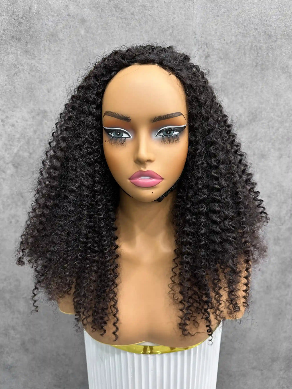 Kinky Curly | Virgin Hair | Wear & Go Half Wig | 3 In 1 Wig No Glue Half Wig | 100% Human Hair