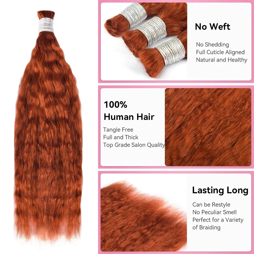 #350 Wave And Wet Boho Hot Braids Bulk Human Hair BORUIHAIR