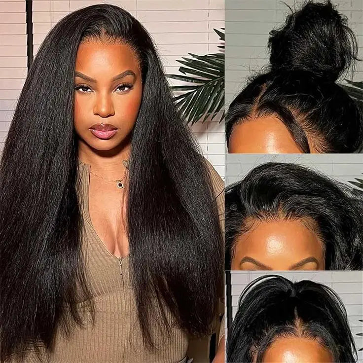13x6 Kinky Straight Glueless Lace Wig | HD Lace & Transparent Lace 3D Dome Cap | 200% & 250% Density | Boruihair 100% Human Hair