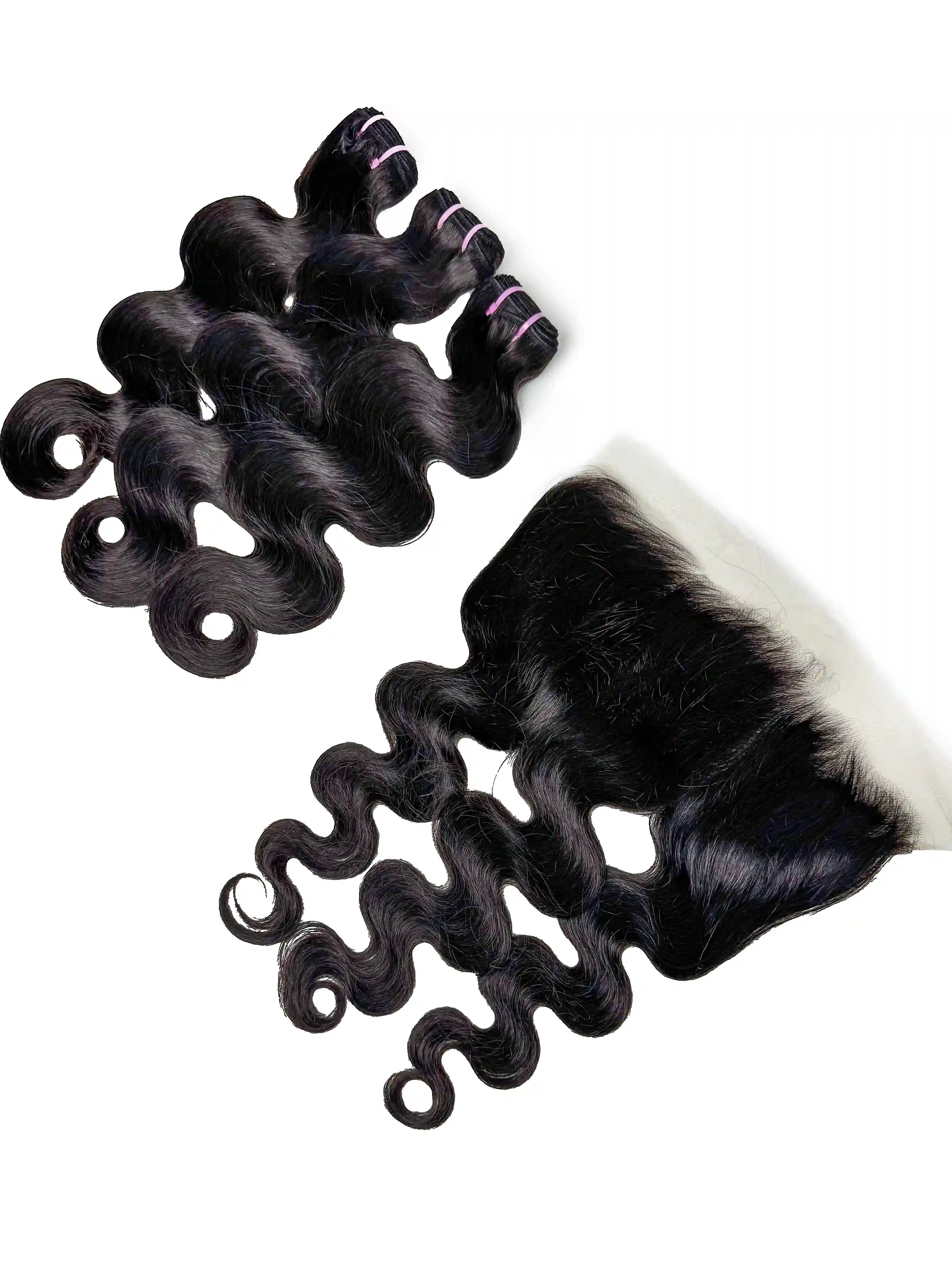 Body Wave 3PCS Bundles & 1PC 13x6 Lace Frontal | Transparent & HD Lace | 100% Human Hair | Top Virgin Hair
