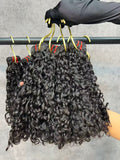 3PCS  Double Drawn Pixie Curly Large Curls Burmese Hair Bundles | 10–24 Inch | Boruihair | 100% Human Hair