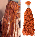 #350 Ginger Orange 100% Human Hair Italian Curly Braid Styles BORUIHAIR