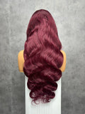 200% Density 99J Body Wave HD Closure Lace Color Wig | 5x5,6x6 & 7x7 Closure | 100% Human Hair | Boruihair