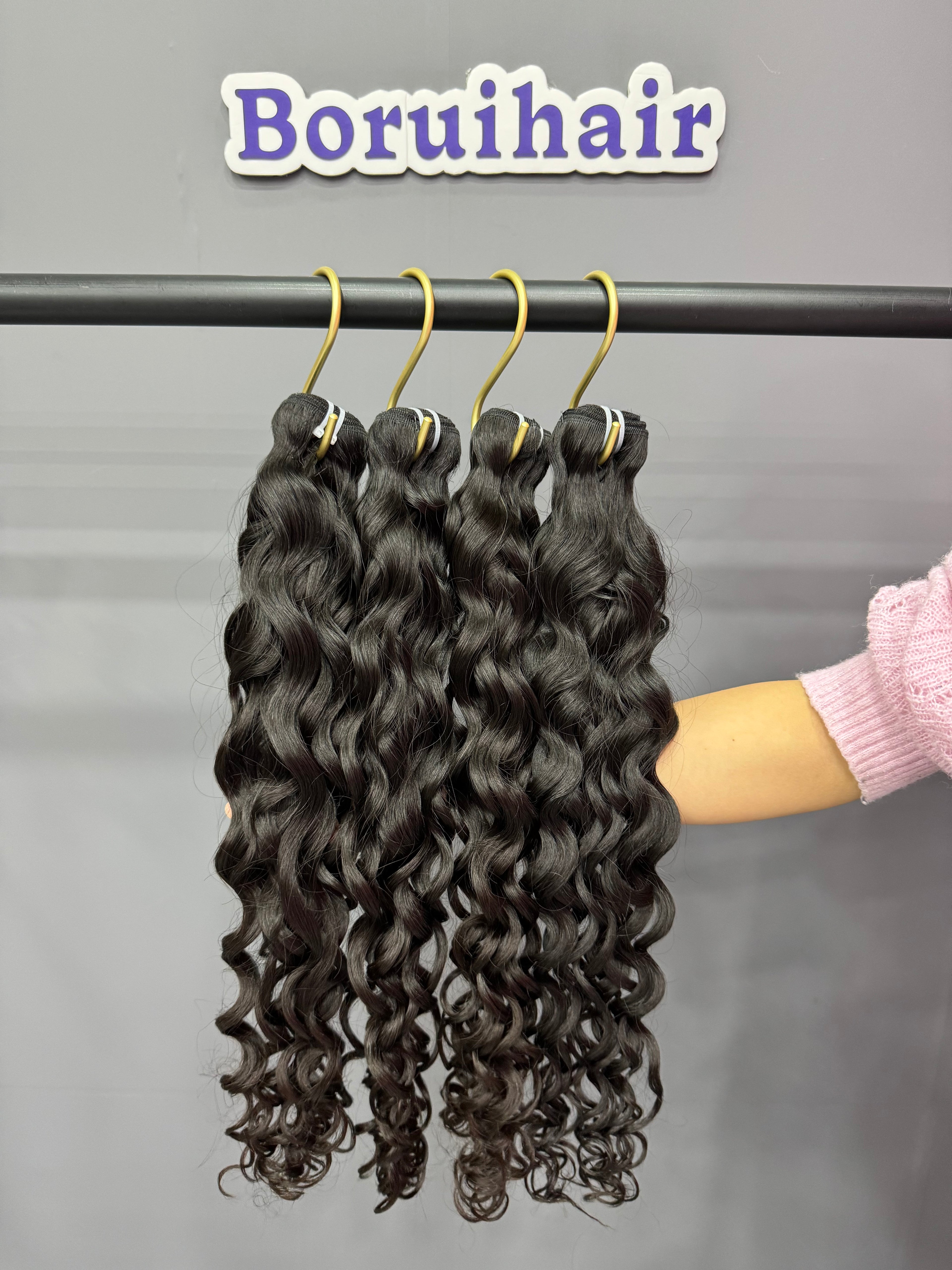 4PCS Water Wave Top Raw Hair Bundles | 12–40 Inch |  Boruihair | 100% Human Hair