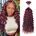 #99J Burgundy 100% Human Hair Braid Styles BORUIHAIR