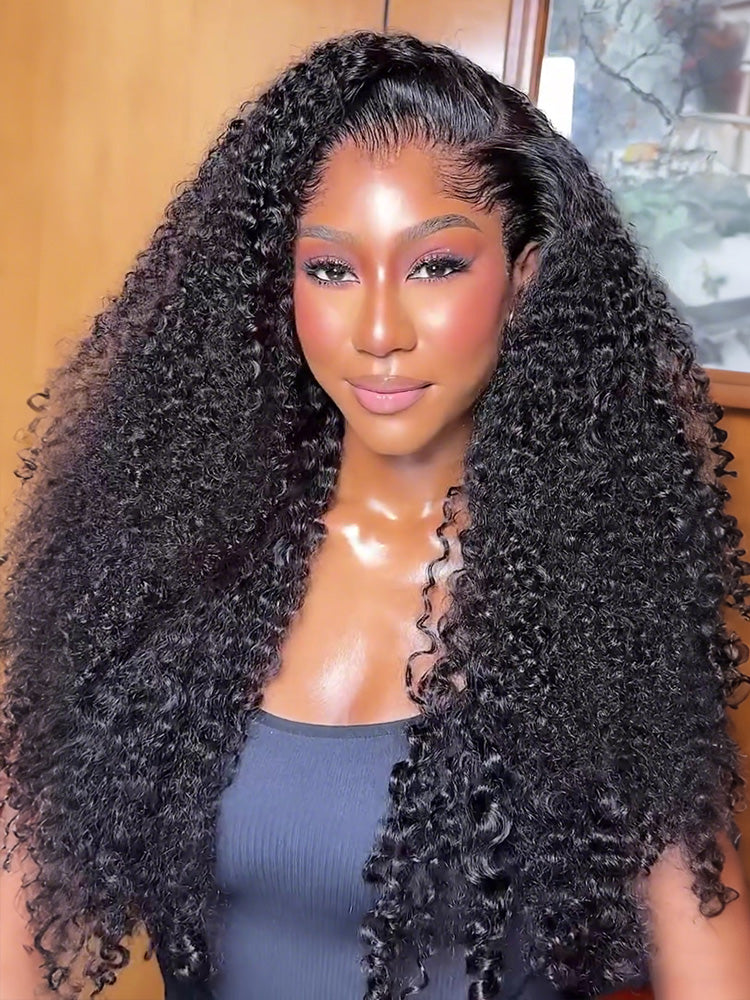 13x4 Kinky Curly Glueless Lace Wig | HD Lace & Transparent Lace | 200% & 250% Density | Boruihair 100% Human Hair