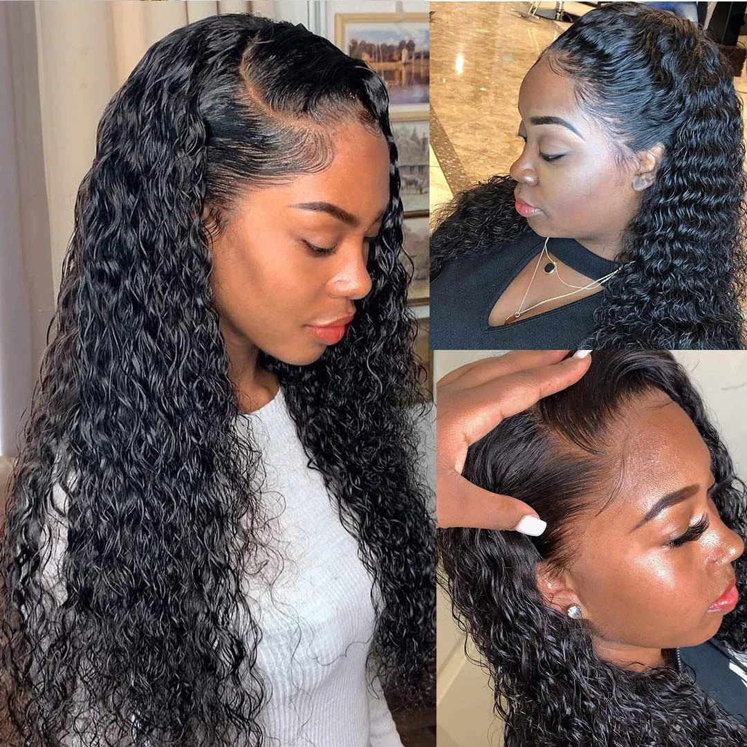 Water Wave 4PCS Bundles & 1PC 13x6 Lace Frontal | Transparent & HD Lace | 100% Human Hair | Top Virgin Hair