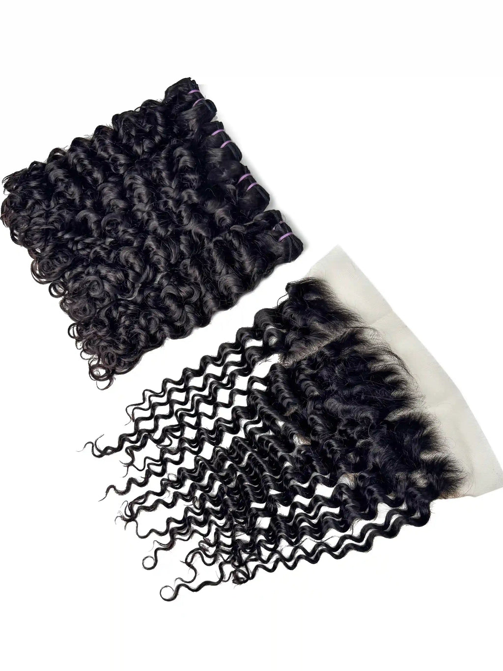 Water Wave 4PCS Bundles & 1PC 13x6 Lace Frontal | Transparent & HD Lace | 100% Human Hair | Top Virgin Hair
