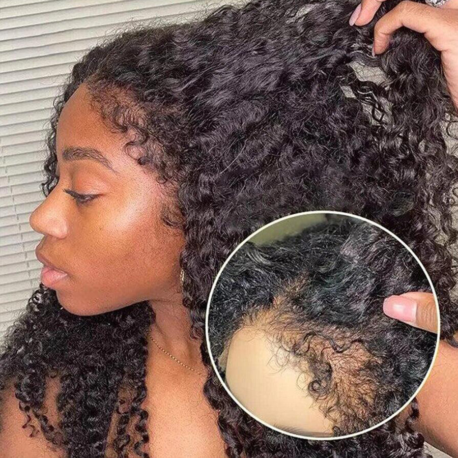 4C Edges Baby Hair Lace Wig | 13x4 & 13x6 HD Lace Frontal Wig| Natural Hairline Deep Curly Wig