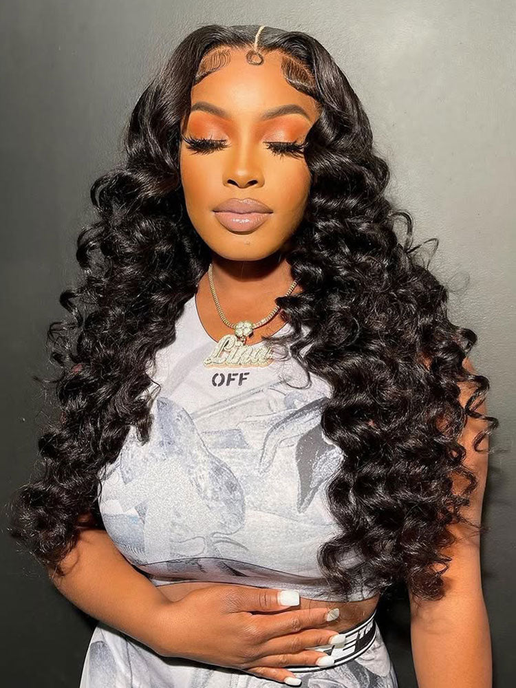 Pre-bleached Loose Wave Wand Curls Wig 13x6 HD Lace Front Human Hair Wig| HD Lace & Transparent Lace | 200% & 250% Density