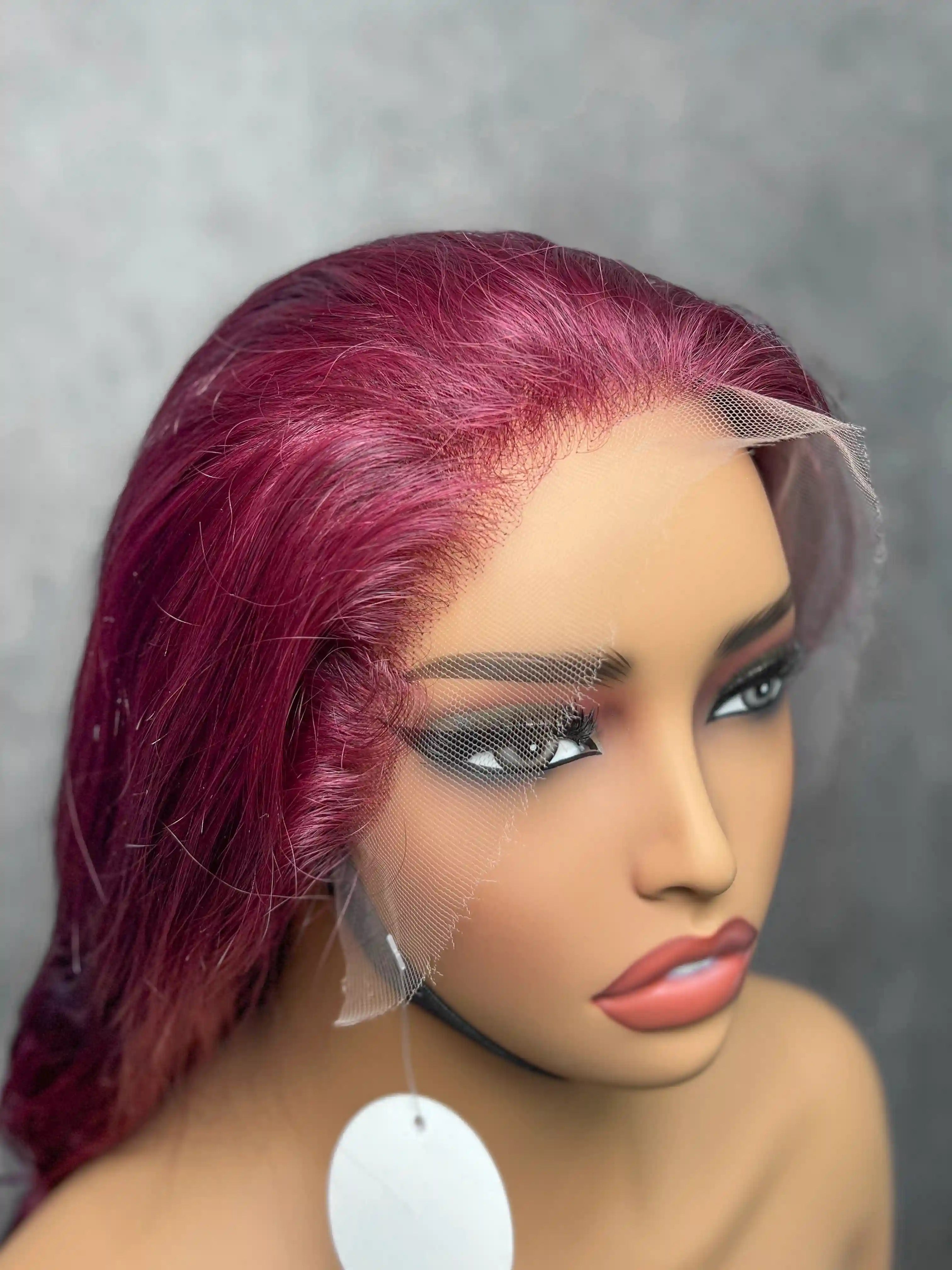 200% Density 99J Body Wave HD Closure Lace Color Wig | 5x5,6x6 & 7x7 Closure | 100% Human Hair | Boruihair