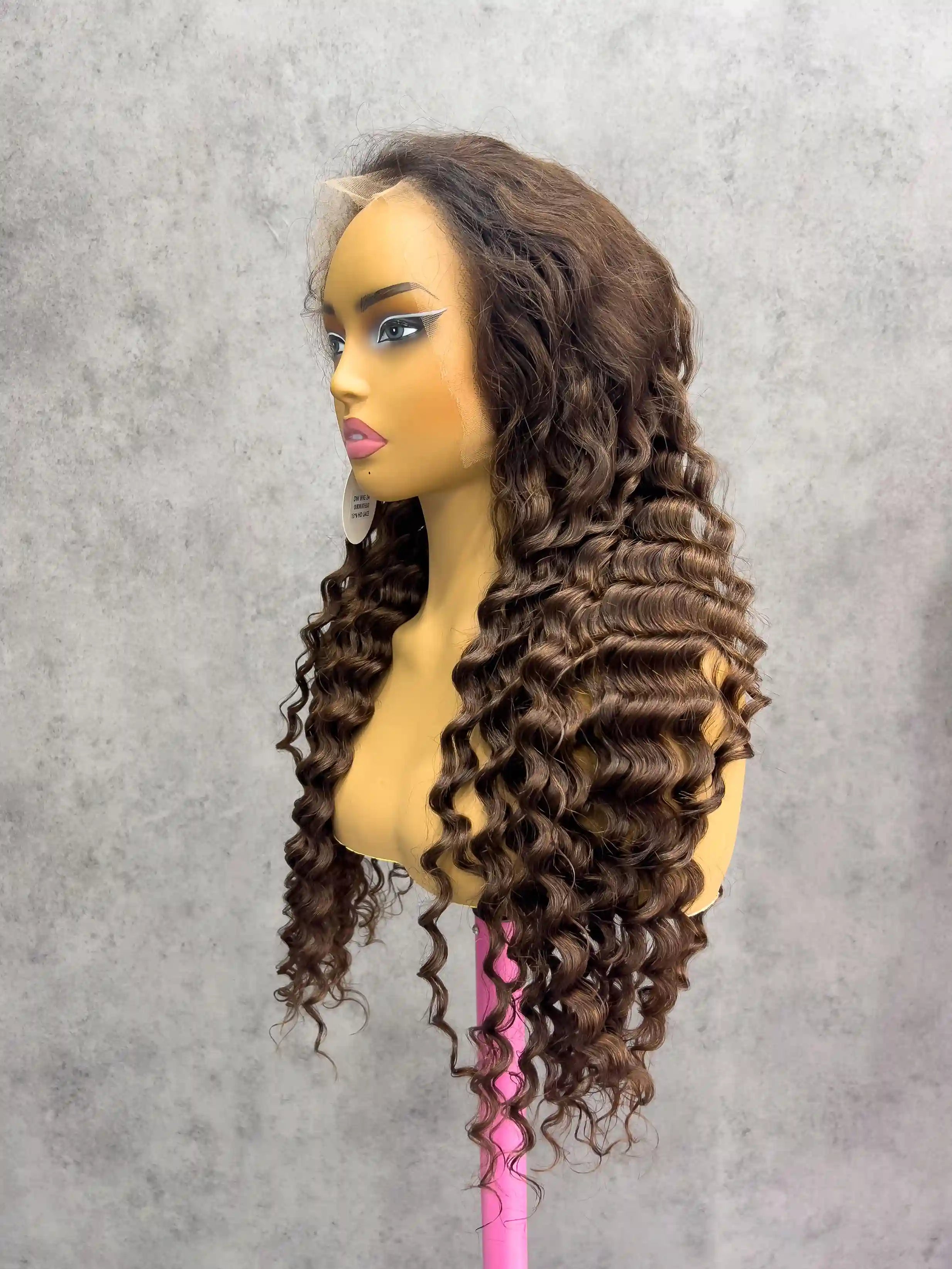 4# Deep Wave 250% Density HD Lace Color Wig | 13x4, 13x6 Frontal | 100% Human Hair | Boruihair