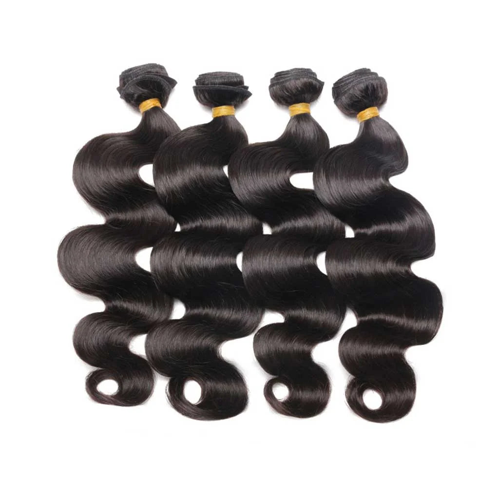 Body Wave 4PCS Bundles & 1PC 13x6 Lace Frontal | Transparent & HD Lace | 100% Human Hair | Top Virgin Hair