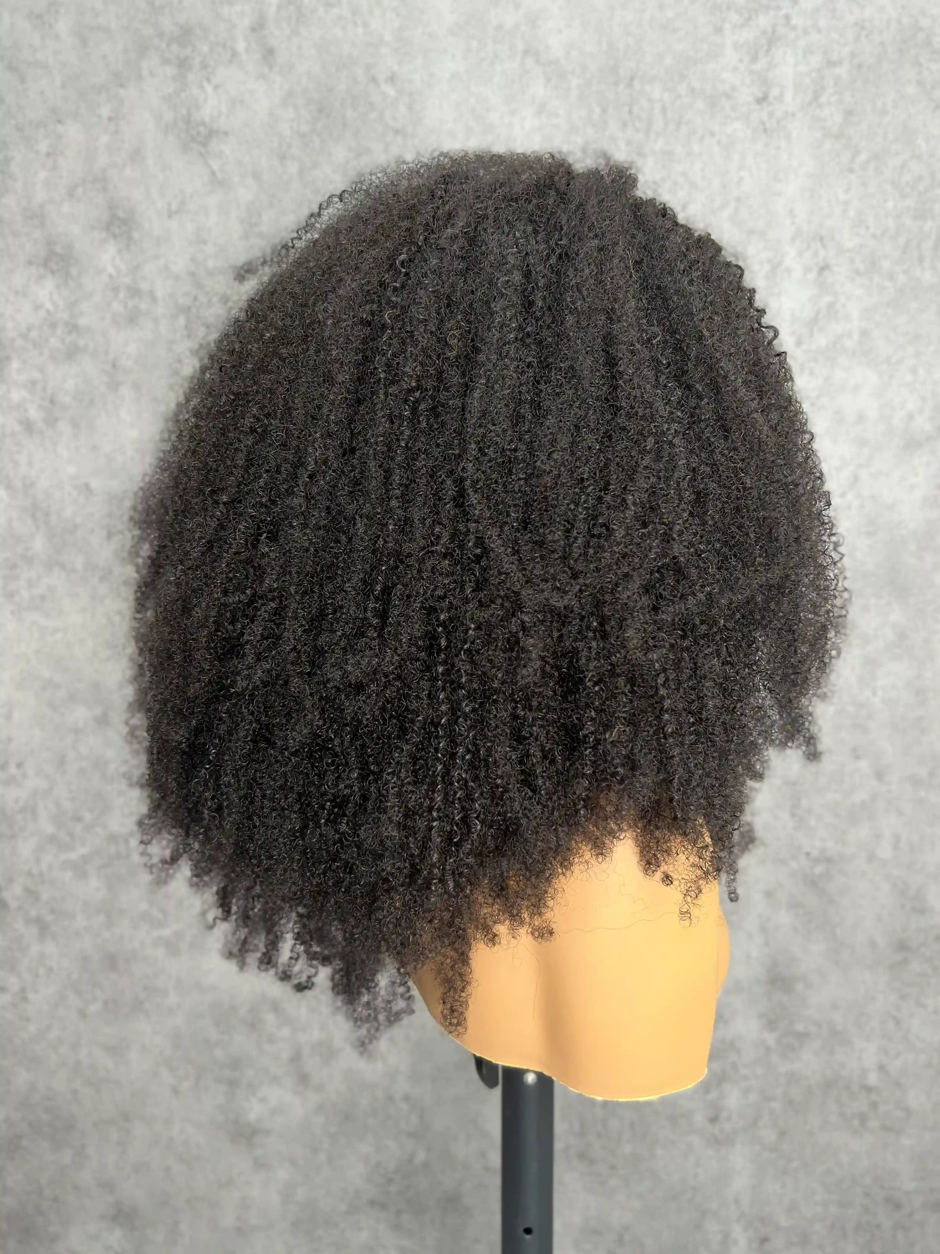 Afro Kinky  Curly | Virgin Hair | Wear & Go Half Wig | 3 In 1 Wig No Glue Half Wig | 100% Human Hair