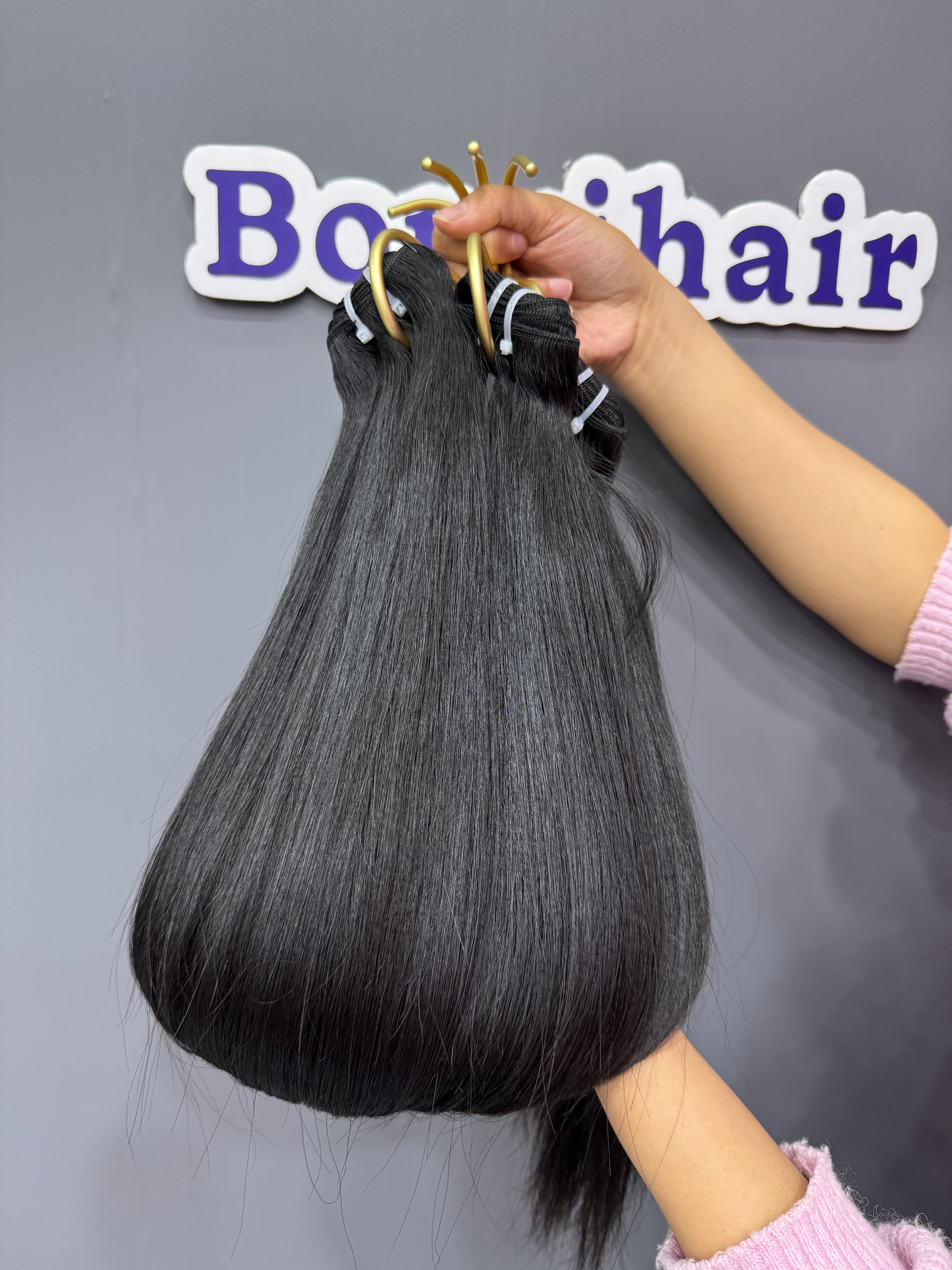 Straight 4PCS Bundles & 1PC Closure or Frontal – 5x5, 13x4 & 13x6 | 100% Human Hair | Transparent Lace Wig | Boruihair
