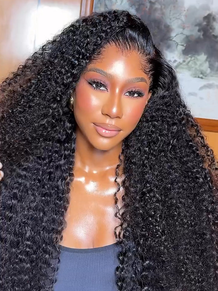 13x4 Kinky Curly Glueless Lace Wig | HD Lace & Transparent Lace | 200% & 250% Density | Boruihair 100% Human Hair