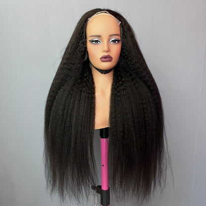 200% Density Kinky Straight 5X5 13X4 13X6 HD/ TP Lace Frontal Wig