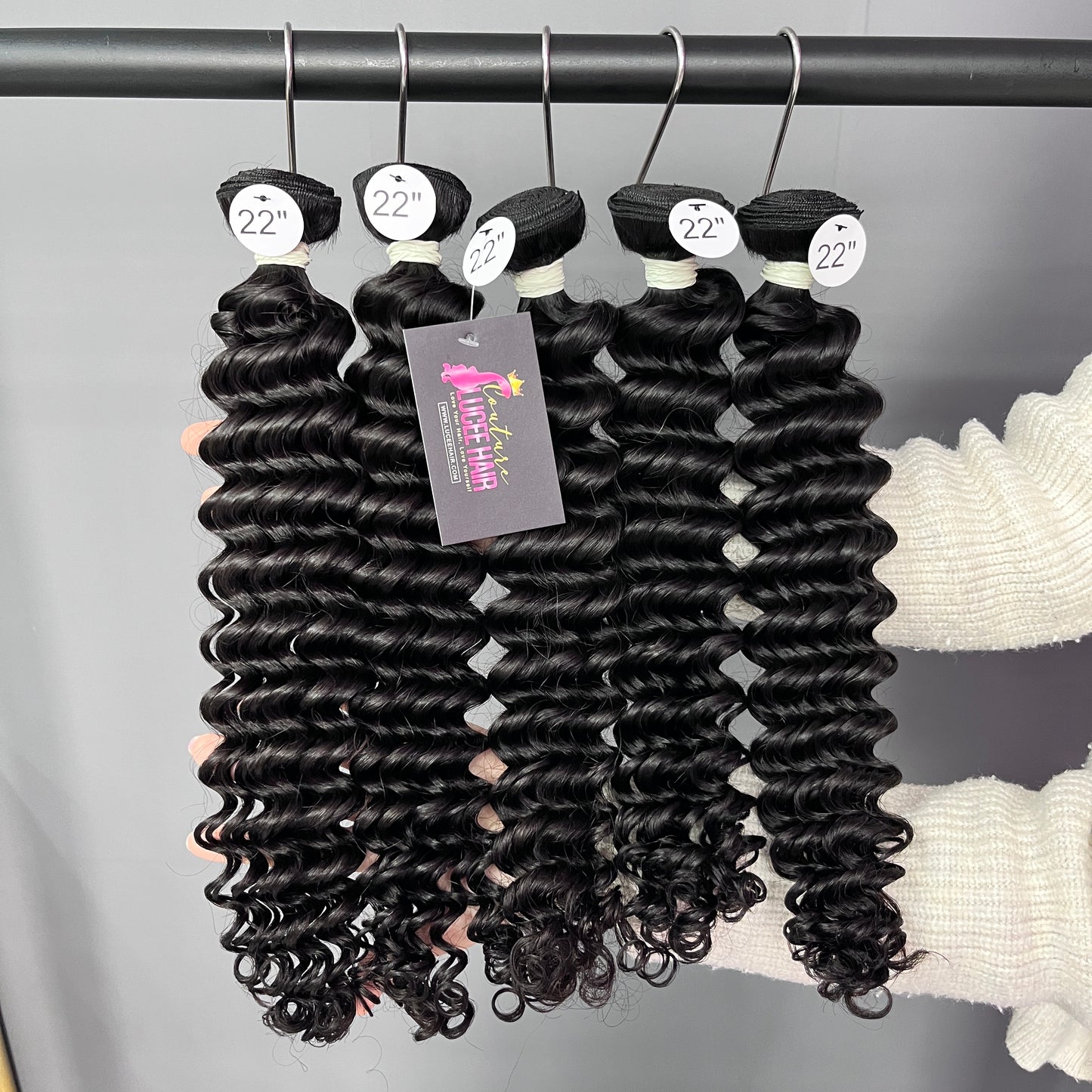 Luceehair 3/4 PCS Top Raw hair Bundles Deals Deep Wave
