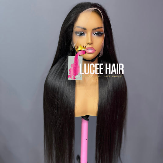 200% Density Raw Hair Lace Wig Staight 5X5 13X4 HD Lace Frontal Wig