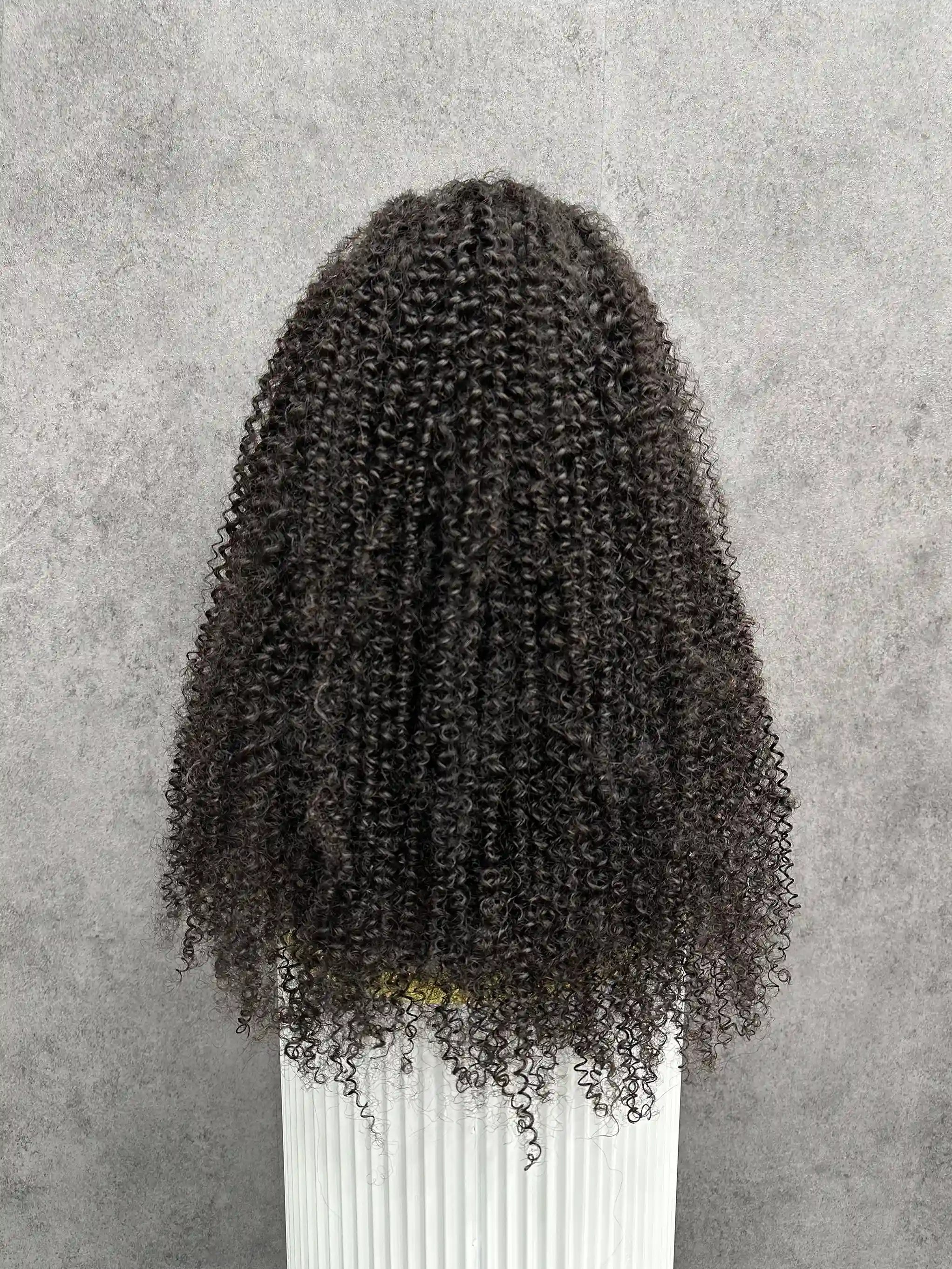 Kinky Curly | Virgin Hair | Wear & Go Half Wig | 3 In 1 Wig No Glue Half Wig | 100% Human Hair
