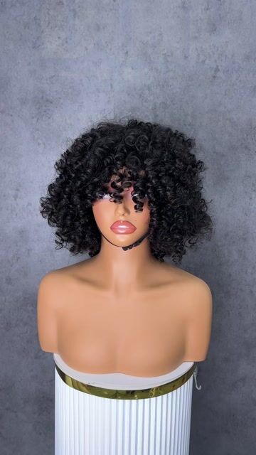 SDD Rose Curly Drawstring Wigs Easy To Wear & Go 3/4 Flip Over Half Wig Glueless 100% Human Hair