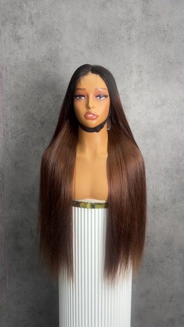 T1B/4# Straight 250% Density HD Lace Color Wig | 2x6 Closure | 100% Human Hair | Boruihair