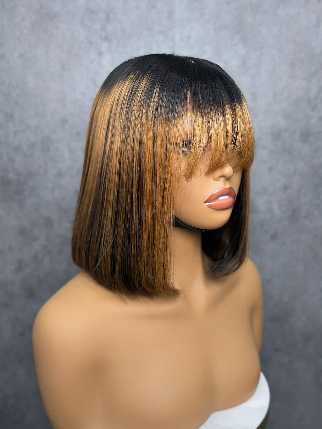 2x6 Lace Bob Human Hair Wig With Bangs Vietnamese Lace Straight Colorful Wig| 2x6 Transparent Closure | 100% Human Hair | Boruihair