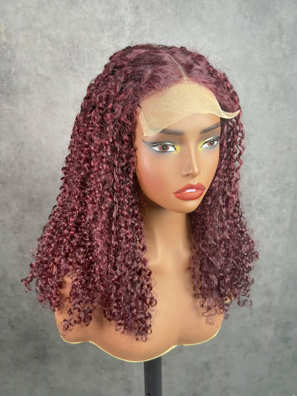 Pixie Curly SDD 99J Colorful Closure Lace Color Wig BoruiHair| 5x5 Closure & 13x4 Frontal| 100% Human Hair